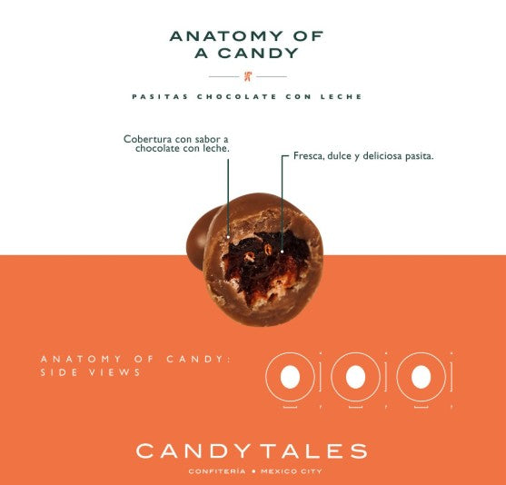 Candy Tales Pasitas chocolate con leche 100 gr - CandyTales
