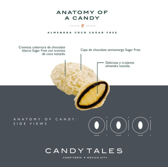 Candy Tales Almendra coco sin azúcar añadida 100 gr - CandyTales