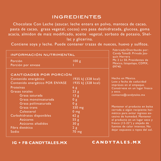 Pasita Chocolate Leche - CandyTales