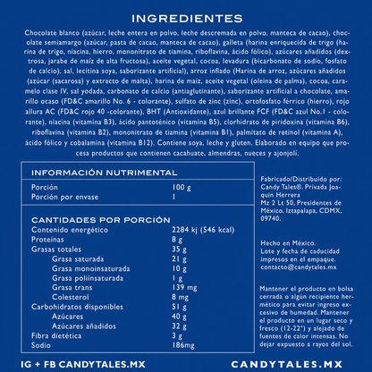 Ingredientes e información nutrimental de Cookies & Cream