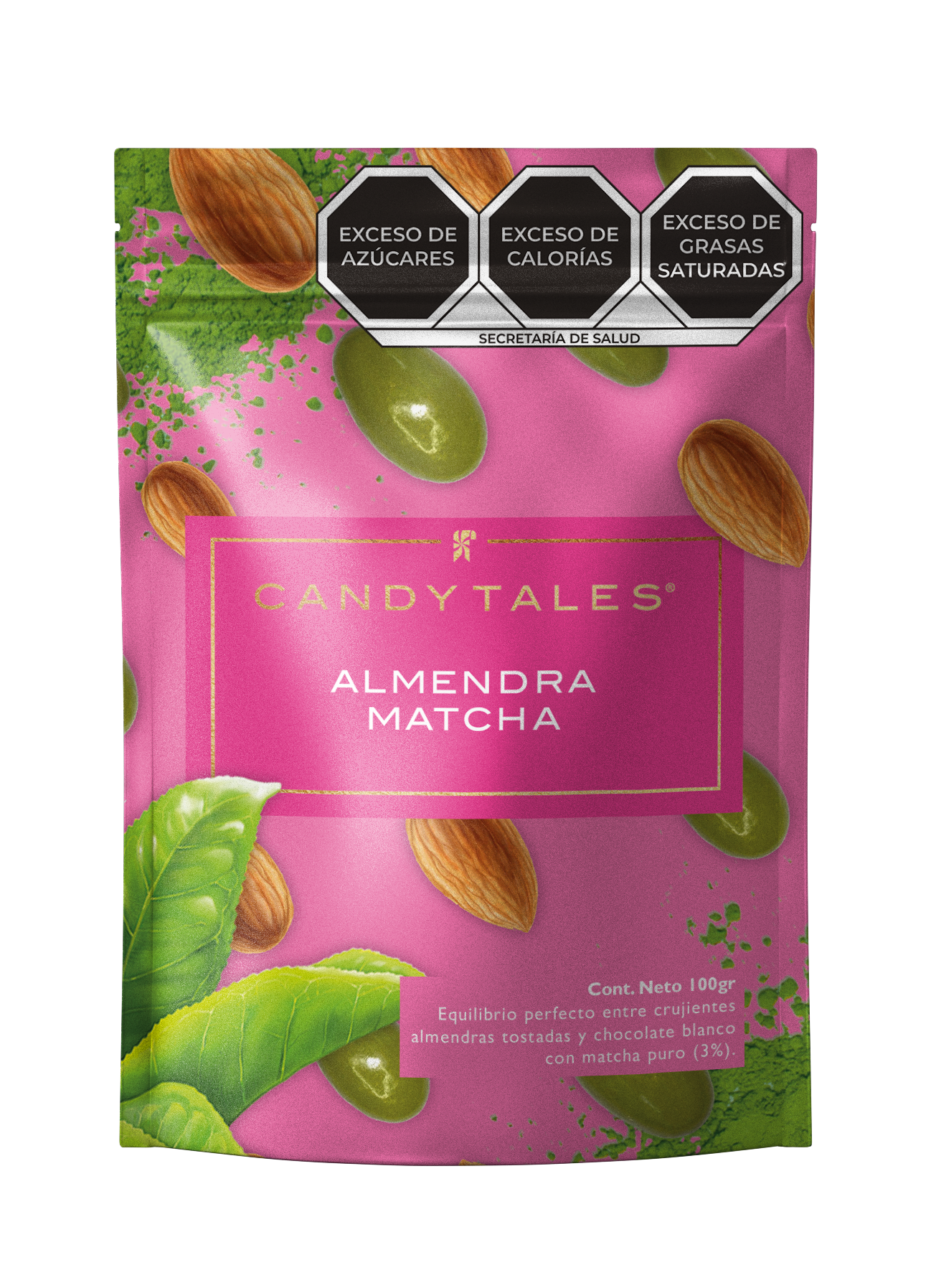 Almendra Chocolate blanco con Matcha