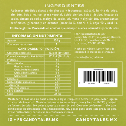 Ingredientes e información nutrimental de Rainbow Bites Enchilados